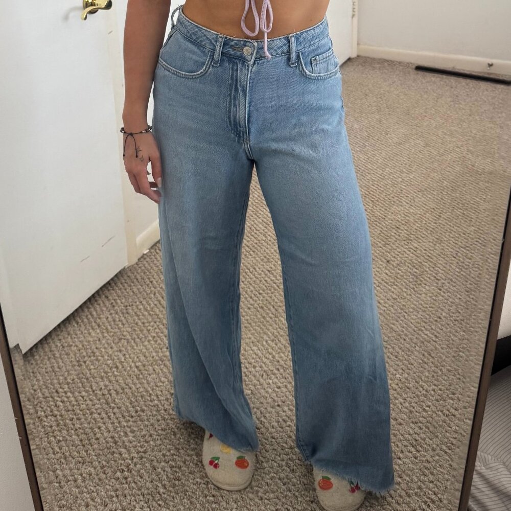 Highwaisted baggy straightlegged Jeans